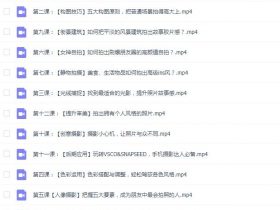 自我提升《明星之摄影课》展示面拍摄教程