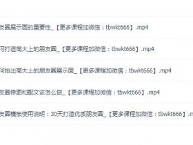 宣宣情感《教你30天打造高品质朋友圈》完整版