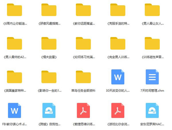 恋爱秘籍《泡妞教程电子书》1.4G合集百度网盘下载