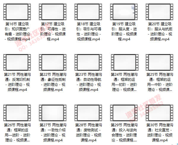 泡妞基础课《进阶理论》完整版